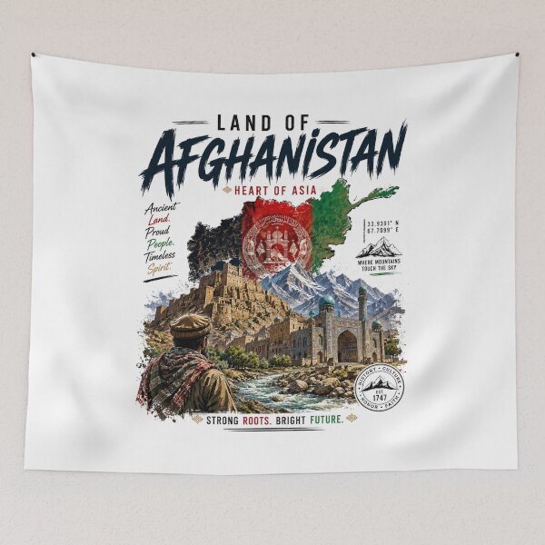 Item preview, Afghanistan – Heart of Asia Vintage Travel  designed and sold by Countries&Cities Shop.