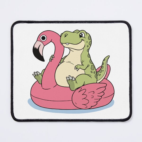 Item preview, Fat t-rex On A Flamingo Floatie designed and sold by abstractsmile.