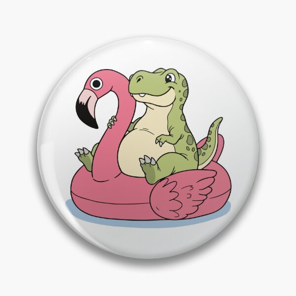 Item preview, Fat t-rex On A Flamingo Floatie designed and sold by abstractsmile.
