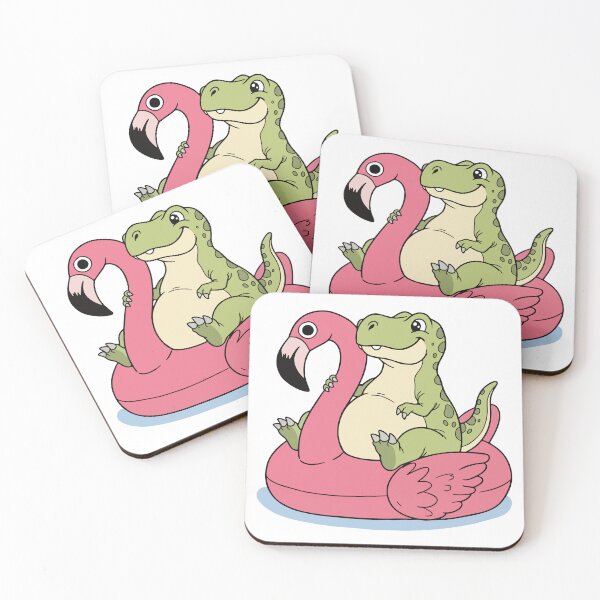 Item preview, Fat t-rex On A Flamingo Floatie designed and sold by abstractsmile.