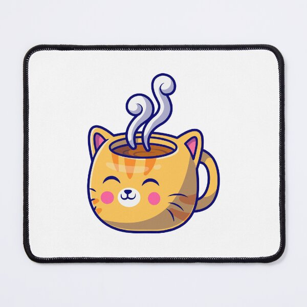 Item preview, Cute Cat Coffee Mug With Hot Steaming Drink designed and sold by mseymo.