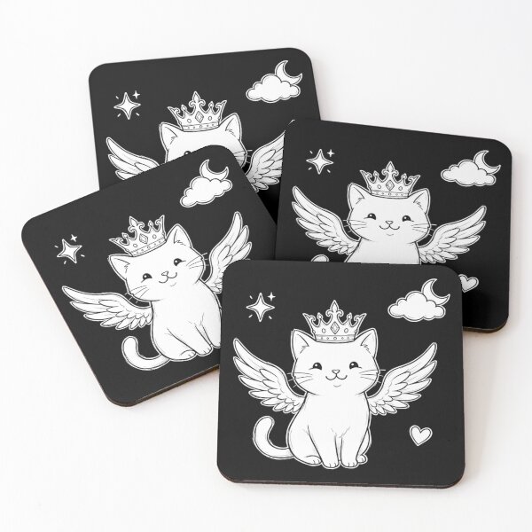 Item preview, Celestial Angel Cat Princess Crown Winged Feline designed and sold by WhiteInkMini.