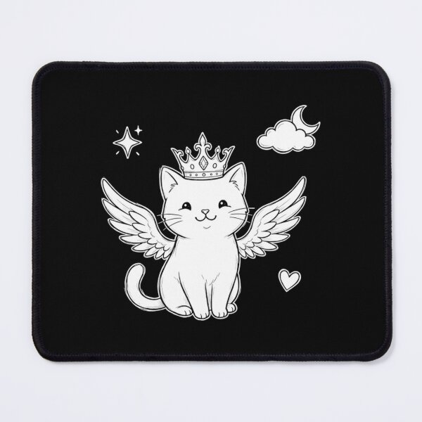 Item preview, Celestial Angel Cat Princess Crown Winged Feline designed and sold by WhiteInkMini.