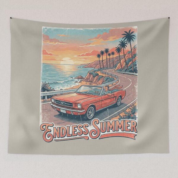 Item preview, Endless Summer Vintage Coastal Road Trip Retro designed and sold by designerr23 ⭐⭐⭐⭐⭐.