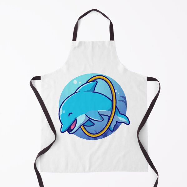 Item preview, Cute Dolphin Jumping Through Hula Hoop Ring designed and sold by mseymo.