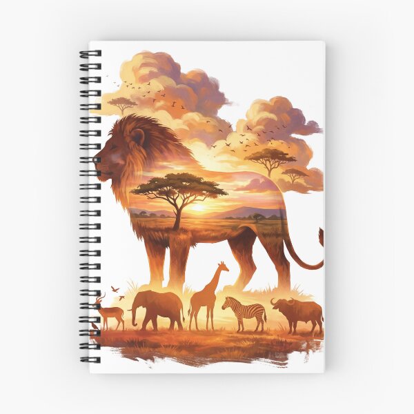 Item preview, African Lion Double Exposure Safari Sunset designed and sold by Jedillm .
