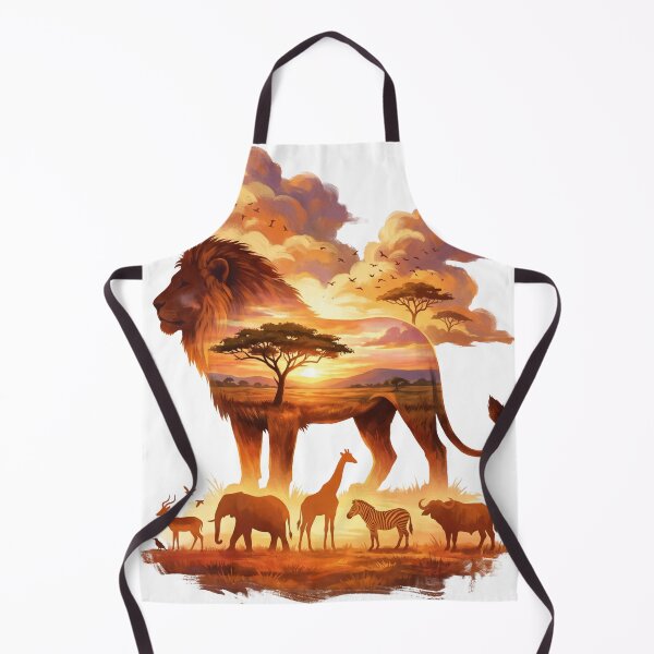 Item preview, African Lion Double Exposure Safari Sunset designed and sold by Jedillm .