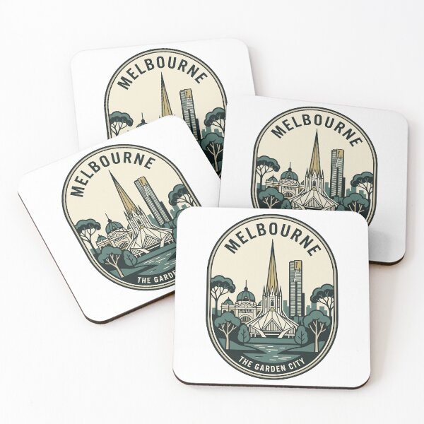 Item preview, Retro Melbourne Australia Garden City Travel Badge designed and sold by k3rstman1.