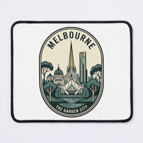 Item preview, Retro Melbourne Australia Garden City Travel Badge designed and sold by k3rstman1.