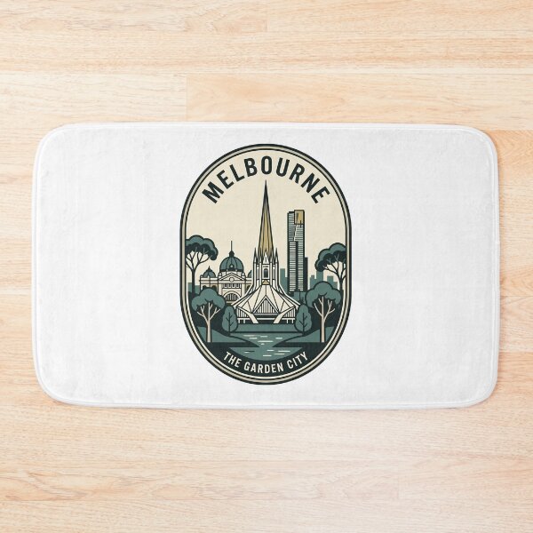 Item preview, Retro Melbourne Australia Garden City Travel Badge designed and sold by k3rstman1.