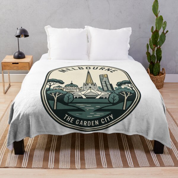 Item preview, Retro Melbourne Australia Garden City Travel Badge designed and sold by k3rstman1.