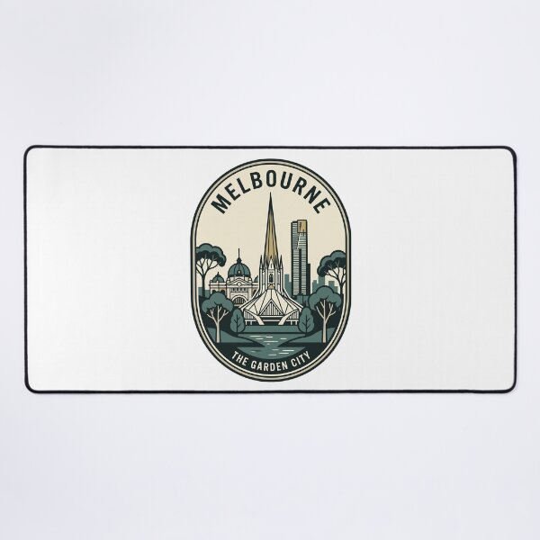 Item preview, Retro Melbourne Australia Garden City Travel Badge designed and sold by k3rstman1.
