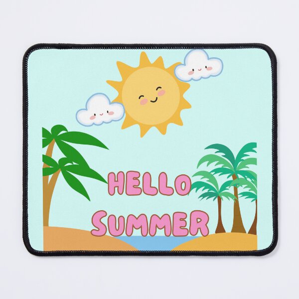 Item preview, Hello Summer Cute Kawaii Beach Sun Palm Tree Gift designed and sold by designcolossal.