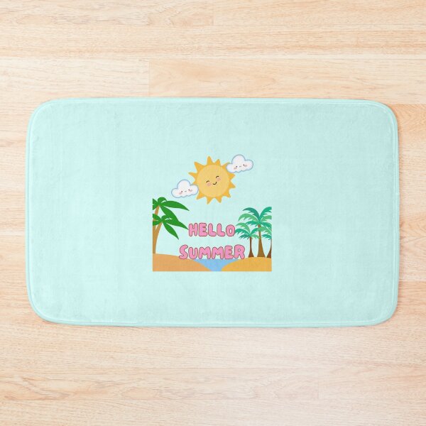 Item preview, Hello Summer Cute Kawaii Beach Sun Palm Tree Gift designed and sold by designcolossal.