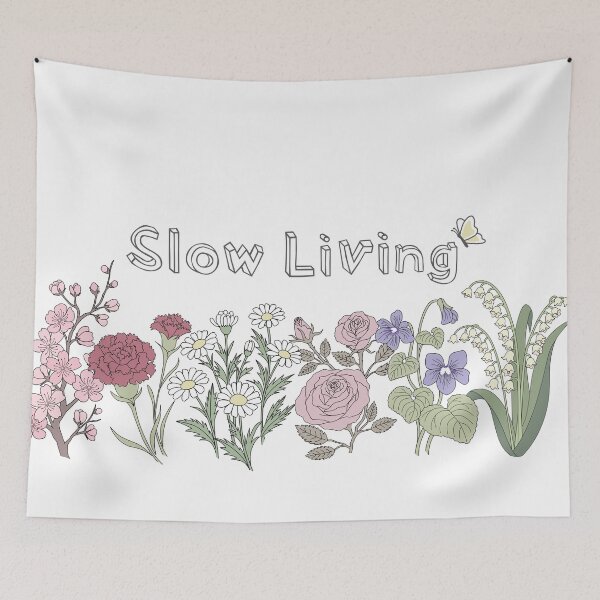 Item preview, Slow Living Floral Art Print | Cottagecore Flowers Aesthetic | Botanical Wall Art designed and sold by storieslanguage.