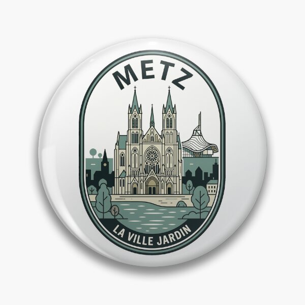 Item preview, Metz France City Skyline Saint Etienne Cathedral Badge designed and sold by k3rstman1.