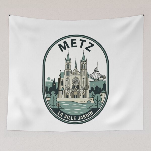 Item preview, Metz France City Skyline Saint Etienne Cathedral Badge designed and sold by k3rstman1.