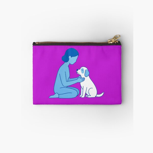 Item preview, Minimalist Woman and Dog Illustration – Heartwarming Pet Lover Line Art Design designed and sold by zohocreations.