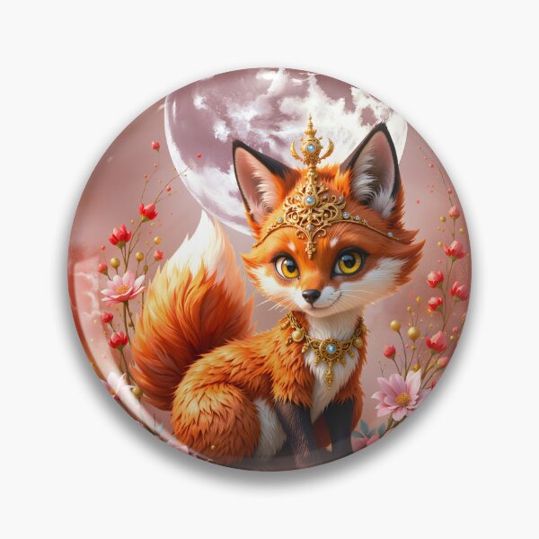 Item preview, Moonlit Ember Fox – Celestial Fantasy Guardian designed and sold by nicky2342.