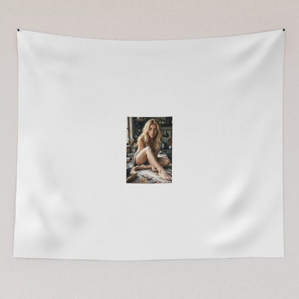 Item preview, Blonde Woman Baking in Rustic Kitchen designed and sold by CathryneDelamort.
