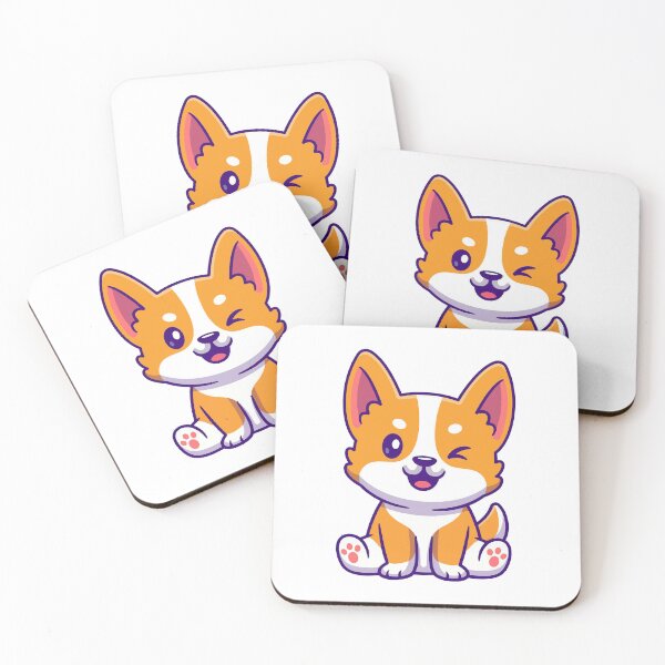 Item preview, Cute Winking Corgi Puppy Cartoon Kawaii Dog designed and sold by mseymo.