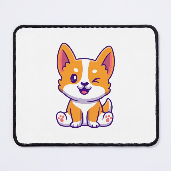 Item preview, Cute Winking Corgi Puppy Cartoon Kawaii Dog designed and sold by mseymo.