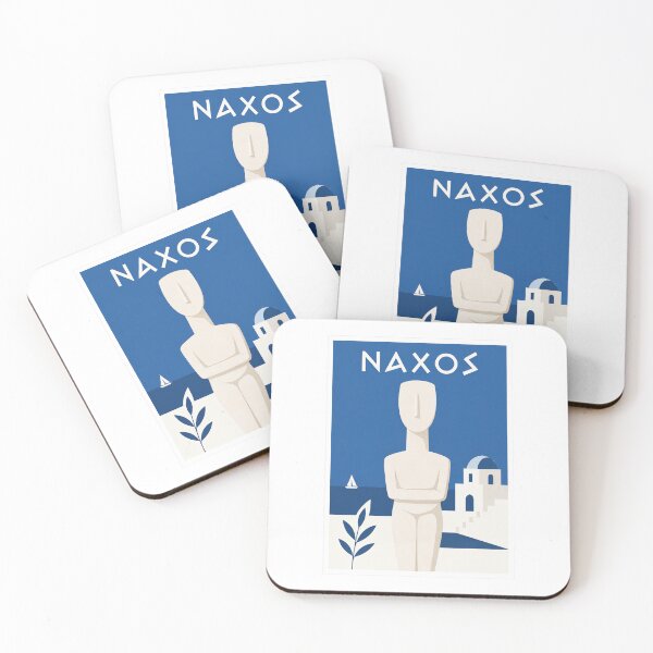 Item preview, Vintage Naxos Greece Travel Poster Cycladic Art designed and sold by Beyond Destinations.