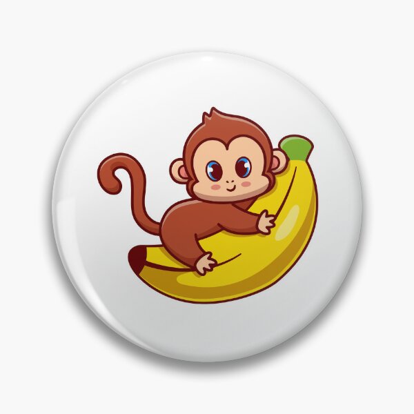 Item preview, Cute Chimp Monkey Riding Giant Banana Kawaii designed and sold by mseymo.