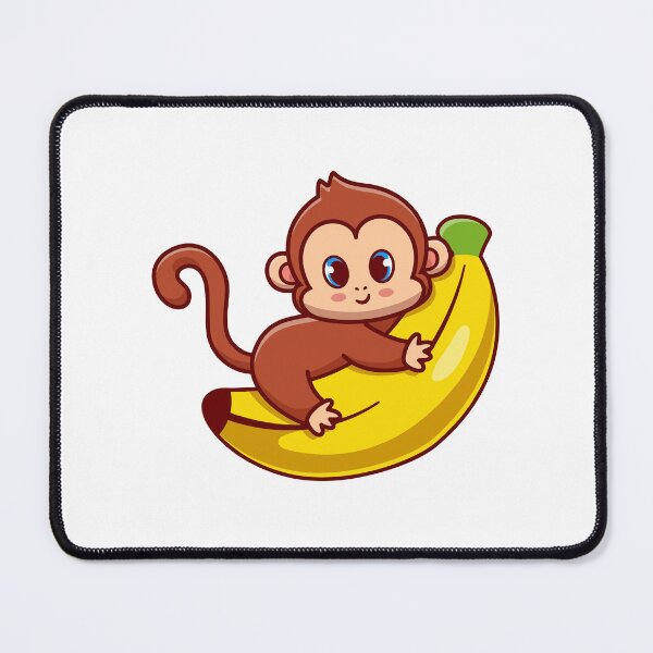Item preview, Cute Chimp Monkey Riding Giant Banana Kawaii designed and sold by mseymo.