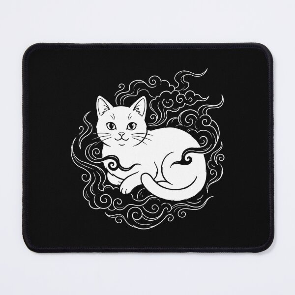 Item preview, Zen Sleeping Celestial Cat Cosmic Mandala Sketch designed and sold by WhiteInkMini.