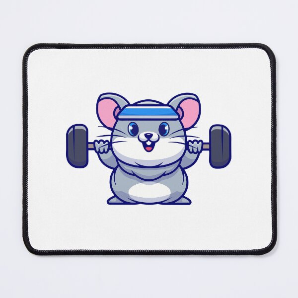 Item preview, Fitness Hamster Lifting Weights Gym Workout Cartoon designed and sold by mseymo.