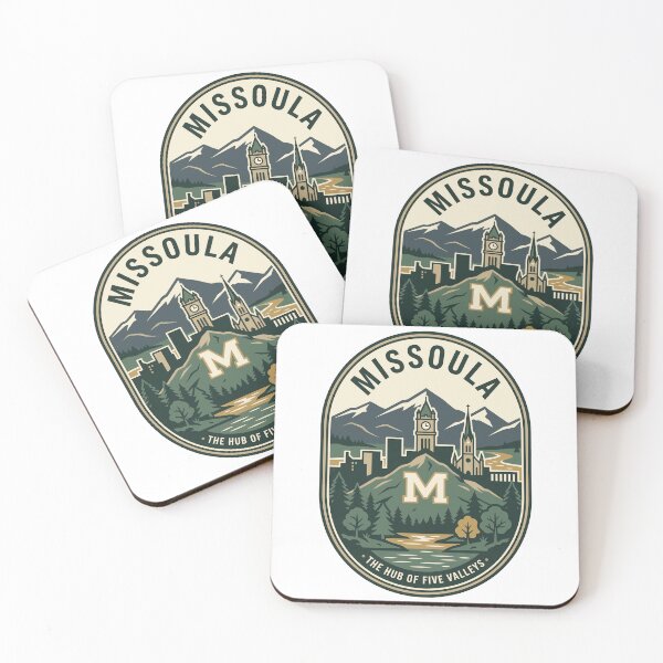Item preview, Missoula Montana Hub of Five Valleys Vintage Badge designed and sold by k3rstman1.