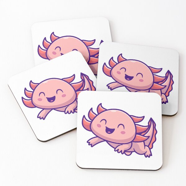Item preview, Happy Kawaii Axolotl Cute Pink Sea Creature designed and sold by mseymo.