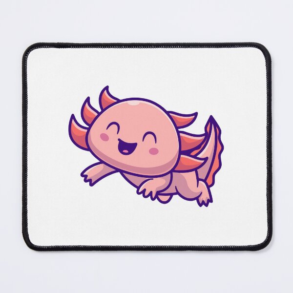 Item preview, Happy Kawaii Axolotl Cute Pink Sea Creature designed and sold by mseymo.