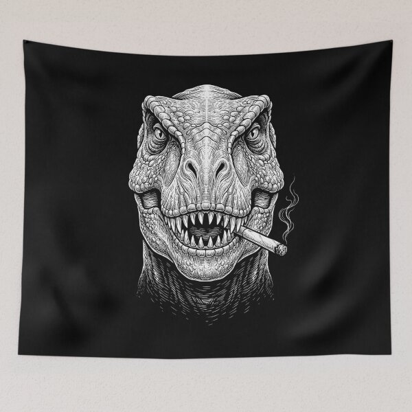 Item preview, Funny T Rex Dinosaur Smoking Meme Animal Lover designed and sold by DoodleTortle.