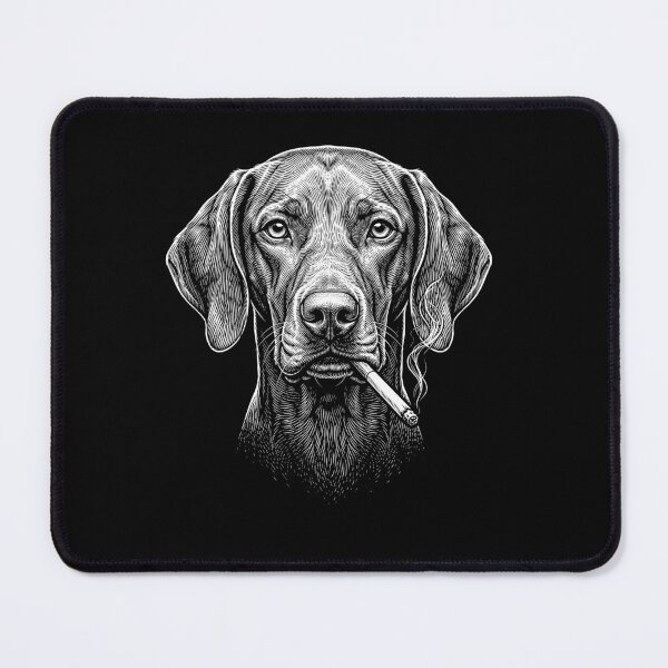 Item preview, Funny Vizsla Smoking Meme Dog Owner designed and sold by DoodleTortle.