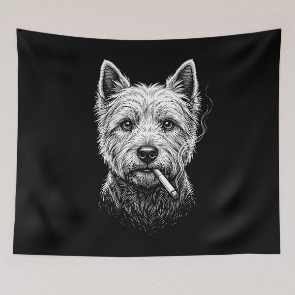 Item preview, Funny West Highland White Terrier Smoking Meme Dog Owner designed and sold by DoodleTortle.
