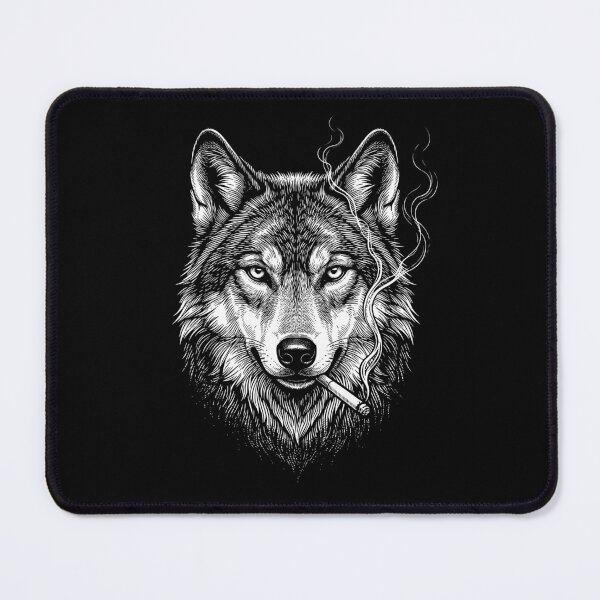 Item preview, Funny Wolf Smoking Meme Animal Lover designed and sold by DoodleTortle.