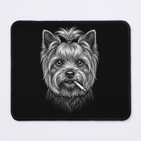 Item preview, Funny Yorkshire Terrier Smoking Meme Dog Owner designed and sold by DoodleTortle.