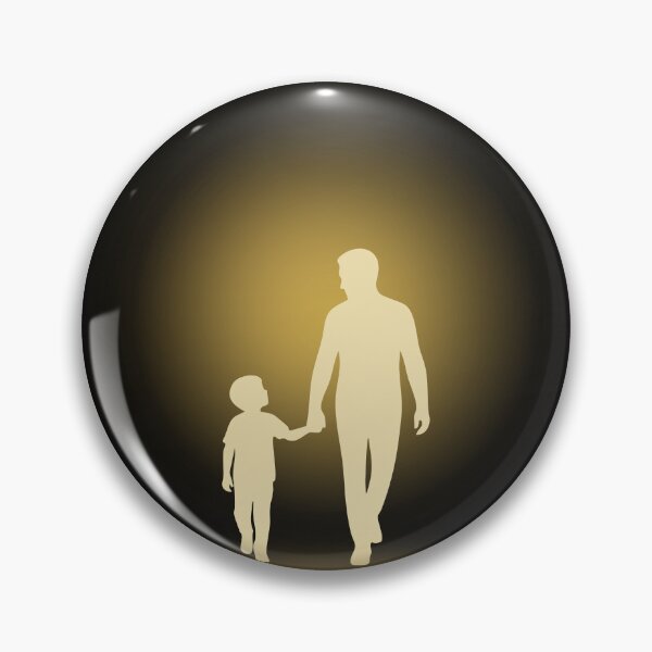 Item preview, Luxury Father and Child Black Gold Minimal Artwork designed and sold by Uvclick.