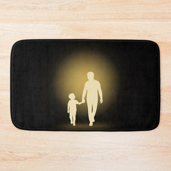 Item preview, Luxury Father and Child Black Gold Minimal Artwork designed and sold by Uvclick.