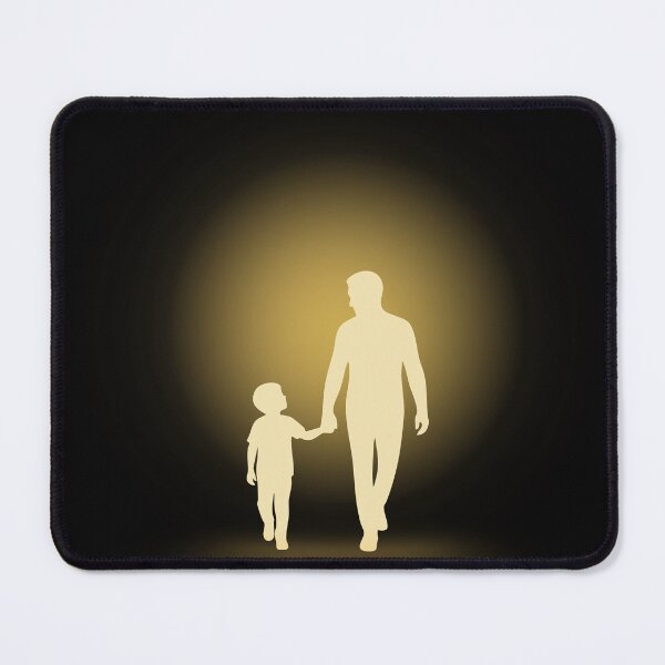 Item preview, Luxury Father and Child Black Gold Minimal Artwork designed and sold by Uvclick.