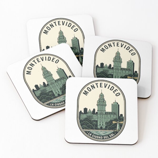 Item preview, Montevideo Uruguay Palacio Salvo Vintage Skyline Badge designed and sold by k3rstman1.