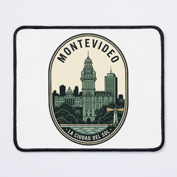 Item preview, Montevideo Uruguay Palacio Salvo Vintage Skyline Badge designed and sold by k3rstman1.