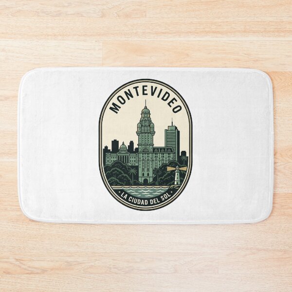 Item preview, Montevideo Uruguay Palacio Salvo Vintage Skyline Badge designed and sold by k3rstman1.