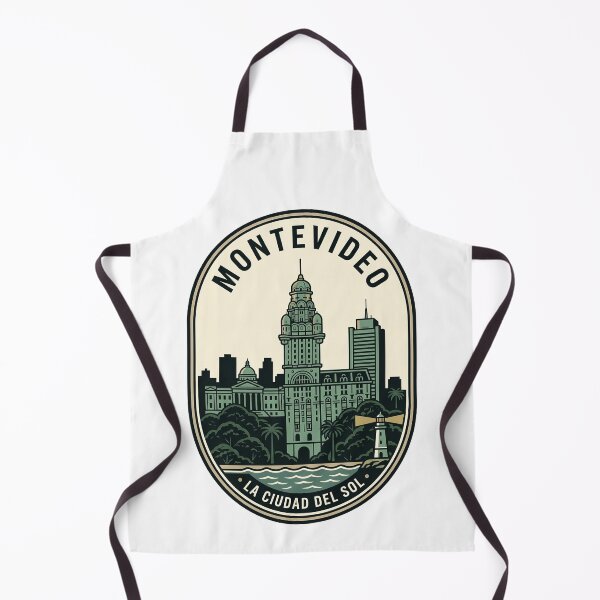 Item preview, Montevideo Uruguay Palacio Salvo Vintage Skyline Badge designed and sold by k3rstman1.
