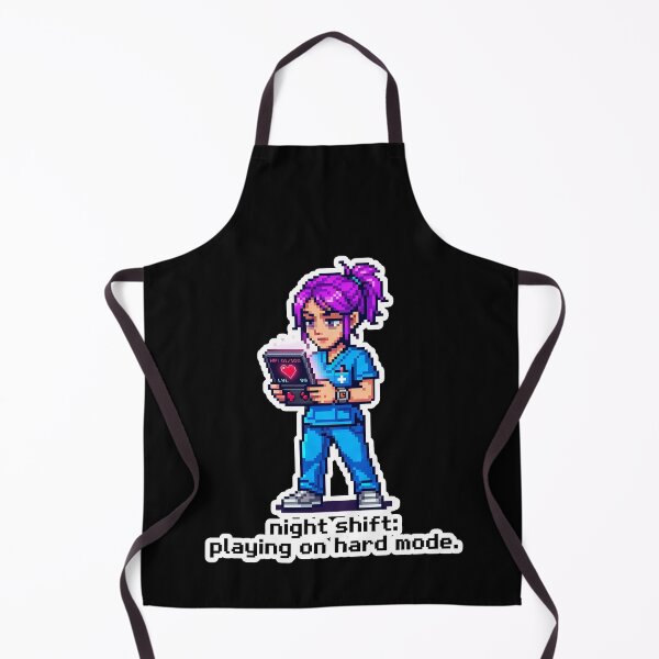 Item preview, Nurse Night Shift Gaming Sticker - Retro Pixel Anime Art for Healthcare Workers designed and sold by Osmose-Studio.