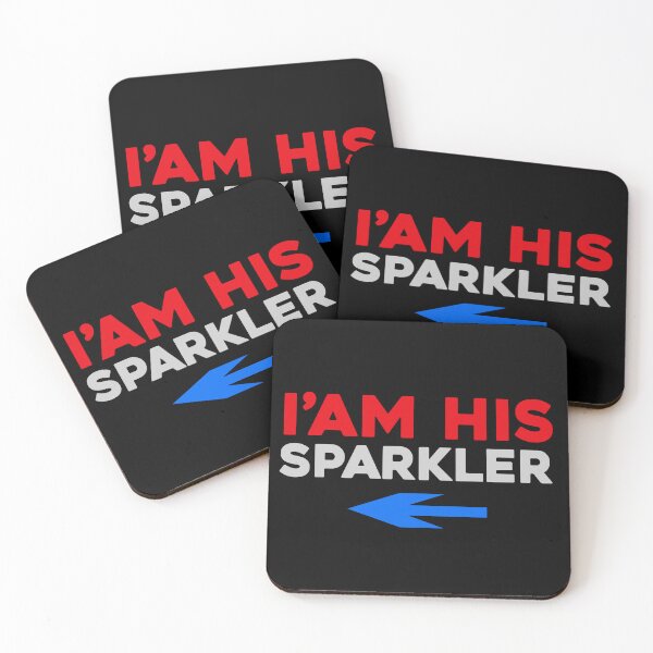 Item preview, Mens Funny 4th of July USA Im His Sparkler Couple Matching Performance designed and sold by InkStormPro.