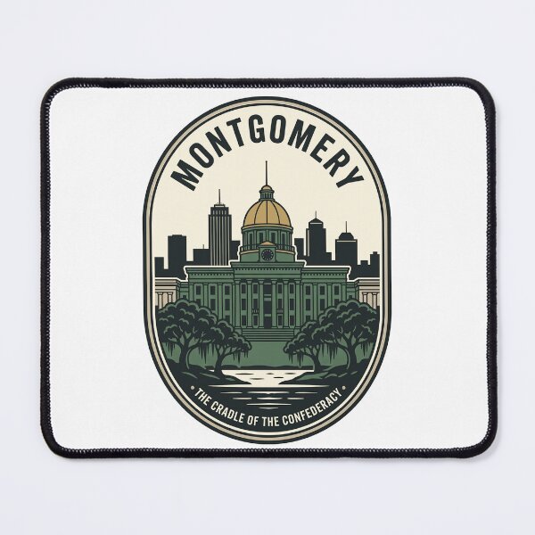 Item preview, Montgomery Alabama State Capitol Vintage Skyline Emblem designed and sold by k3rstman1.