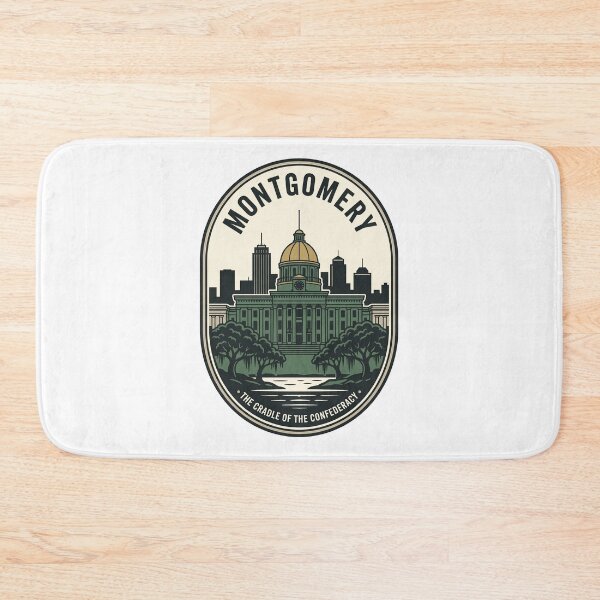 Item preview, Montgomery Alabama State Capitol Vintage Skyline Emblem designed and sold by k3rstman1.